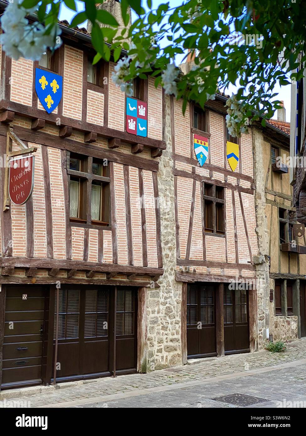 Maison de ville médiévale Parthenay France Banque D'Images