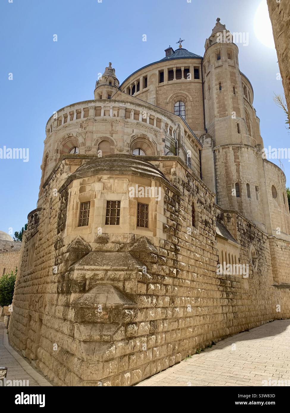 Abbaye de Dormition sur le mont Sion, juste à l'extérieur de la vieille ville de Jérusalem, Israël, juin 2022 Banque D'Images