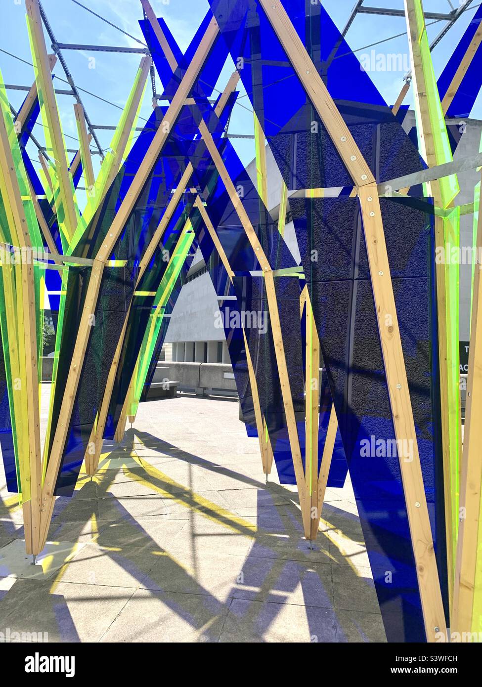 Installation artistique London Southbank par Jyll Bradley Banque D'Images