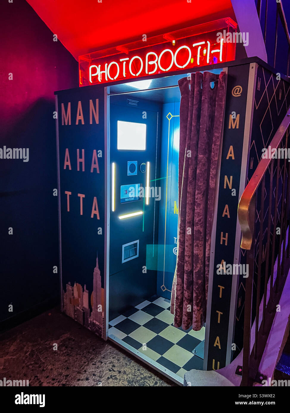 Kiosque à photos à l'intérieur du bar Banque D'Images