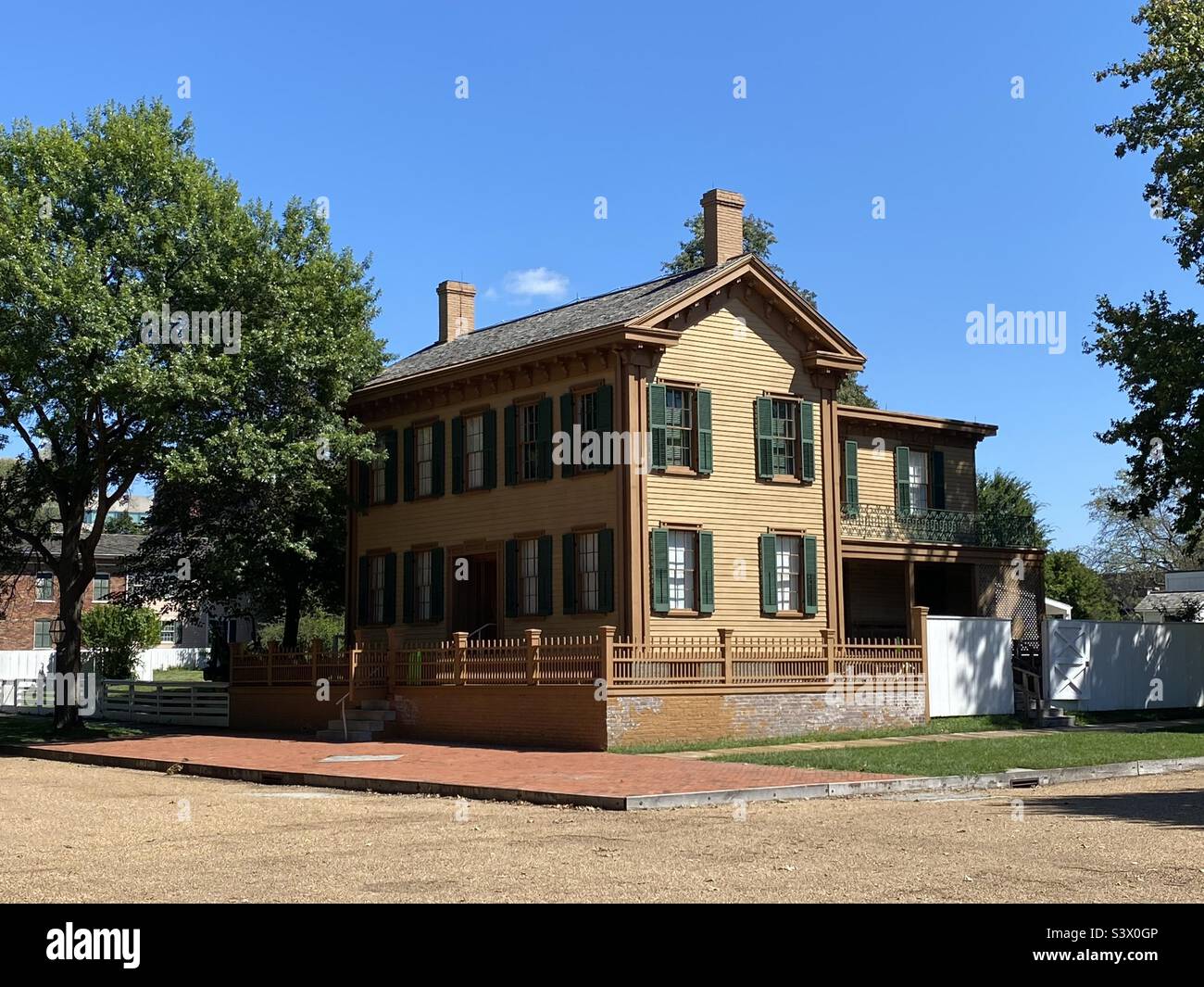 La maison de l'ancien président Abraham Lincoln Banque D'Images