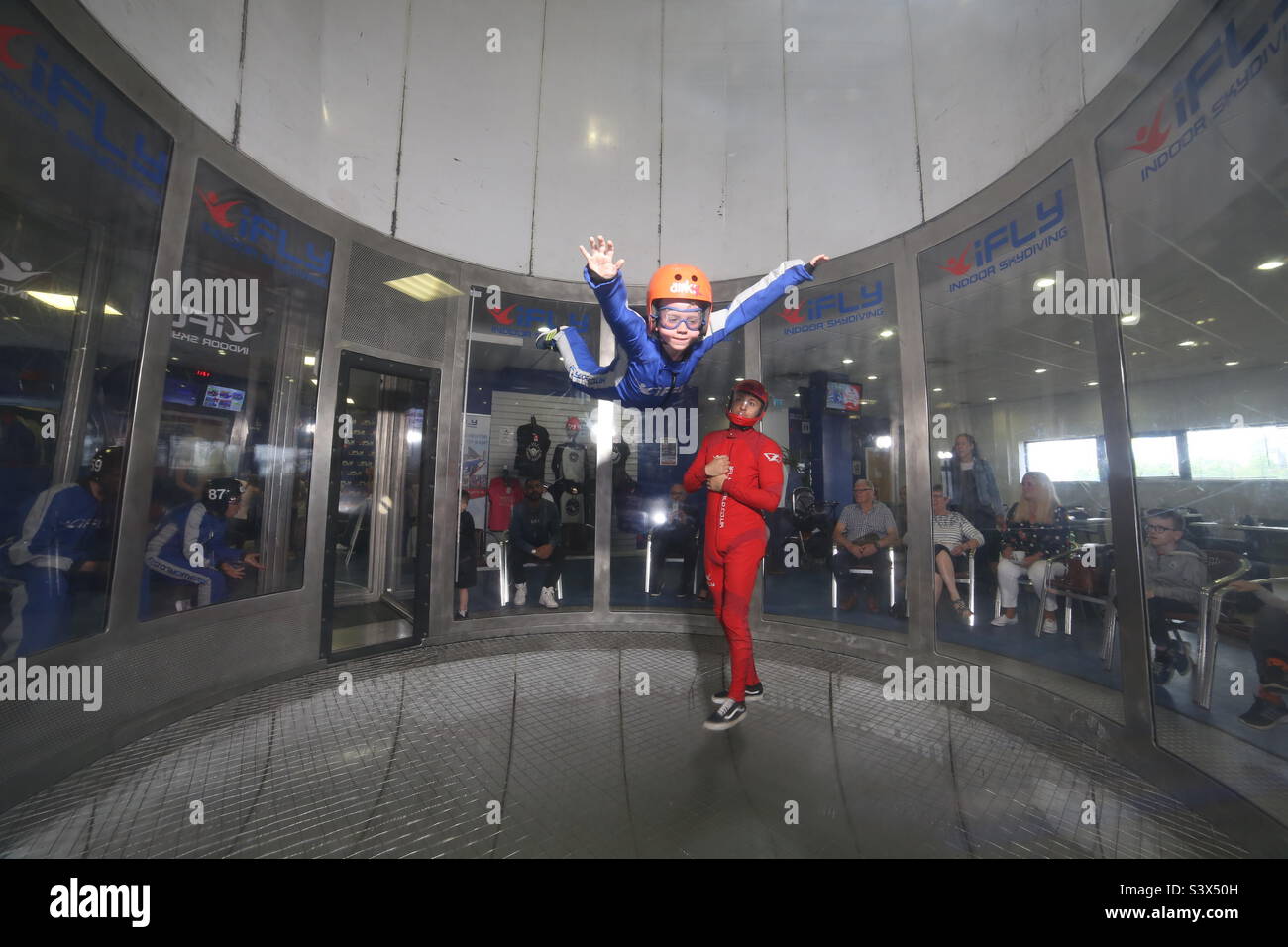 Expérience iFly à Manchester Banque D'Images