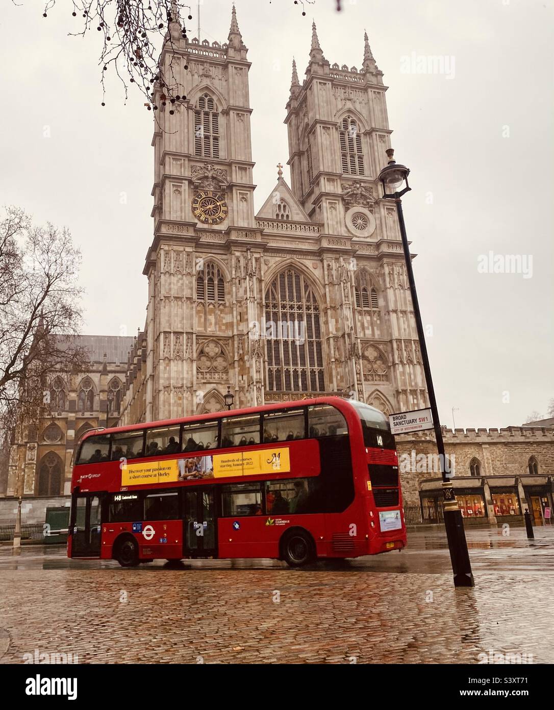London Bus Banque D'Images
