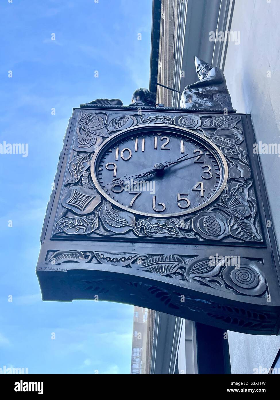 Assistant animé de Park Ave horloge à New York, Etats-Unis. Banque D'Images