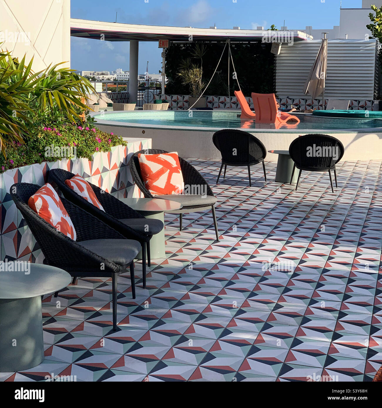 Mars 2022, Moxy Miami Hotel, South Beach, Miami Beach, Floride, États-Unis Banque D'Images Mars 2022, Moxy Miami Hotel, South Beach, Miami Beach, Floride, États-Unis Banque D'Images