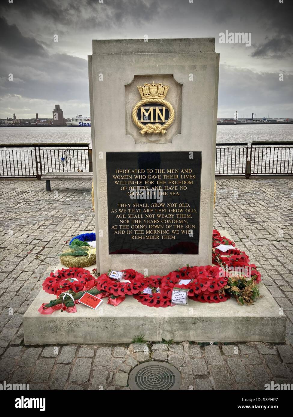 Mémorial de guerre de Liverpool - Image de stock capturée avec un smartphone