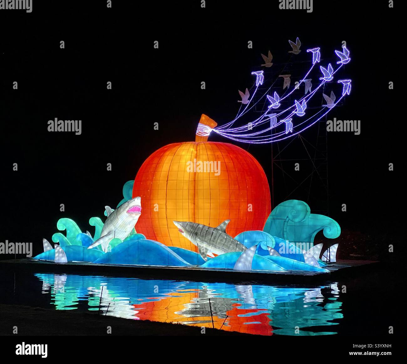 Fête de la lumière de Longleat 2022 - Image de stock capturée avec un smartphone