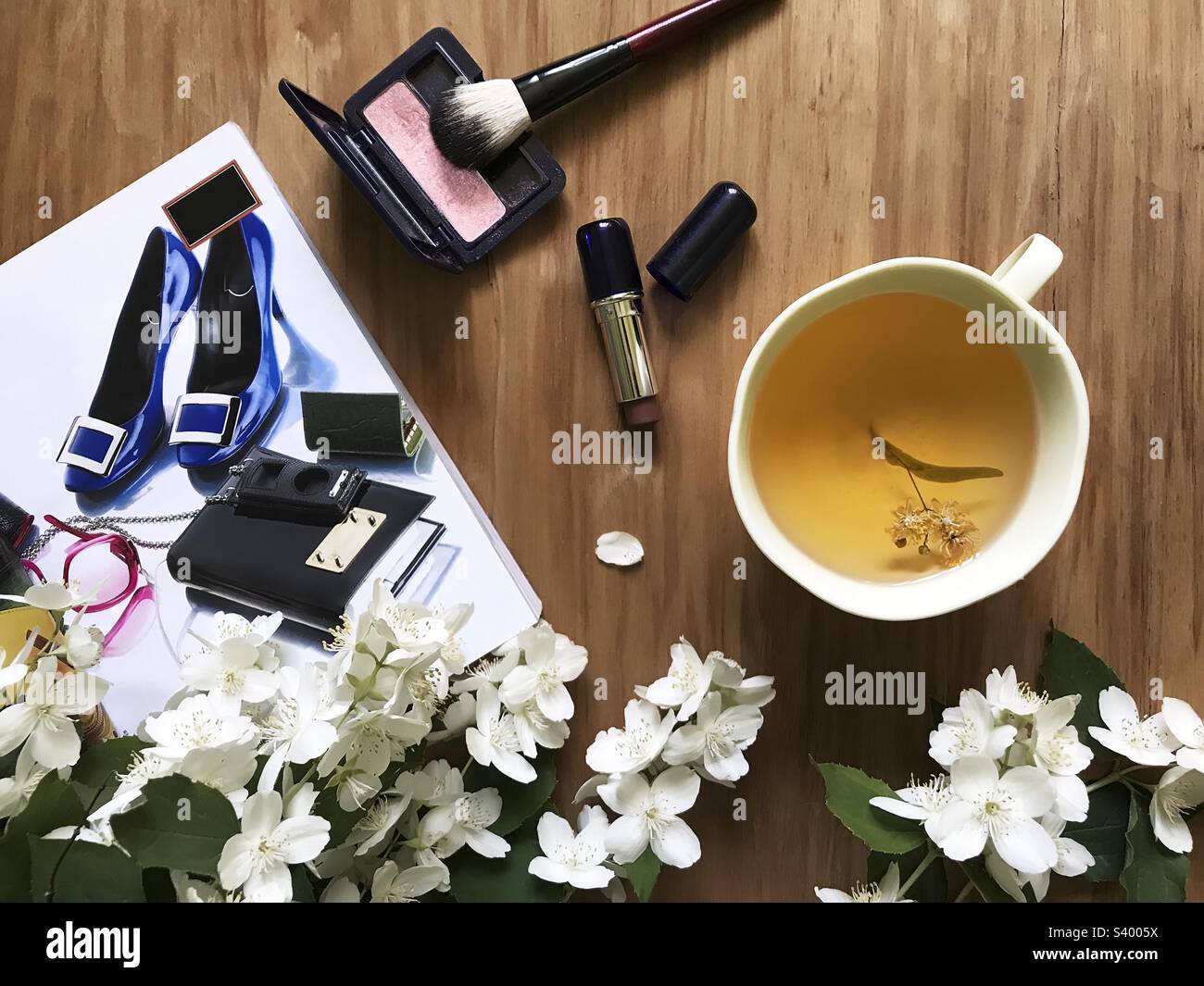 Rituel de soins de beauté le matin Banque D'Images