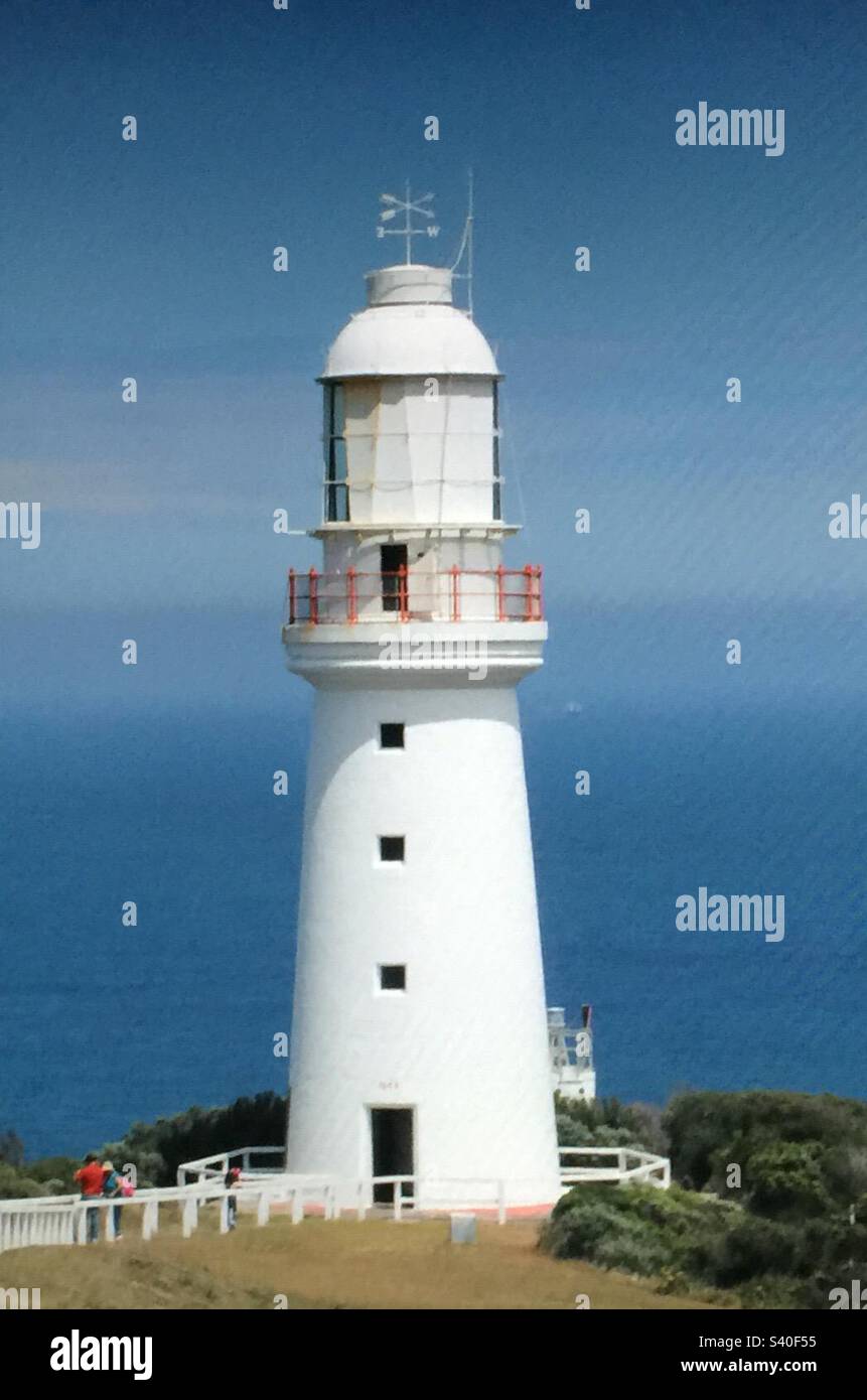 Images de l'Australie, phare de Cape Otway, phare, Great Ocean Road, Victoria, Australie, cargo, océan, mer, navire Banque D'Images