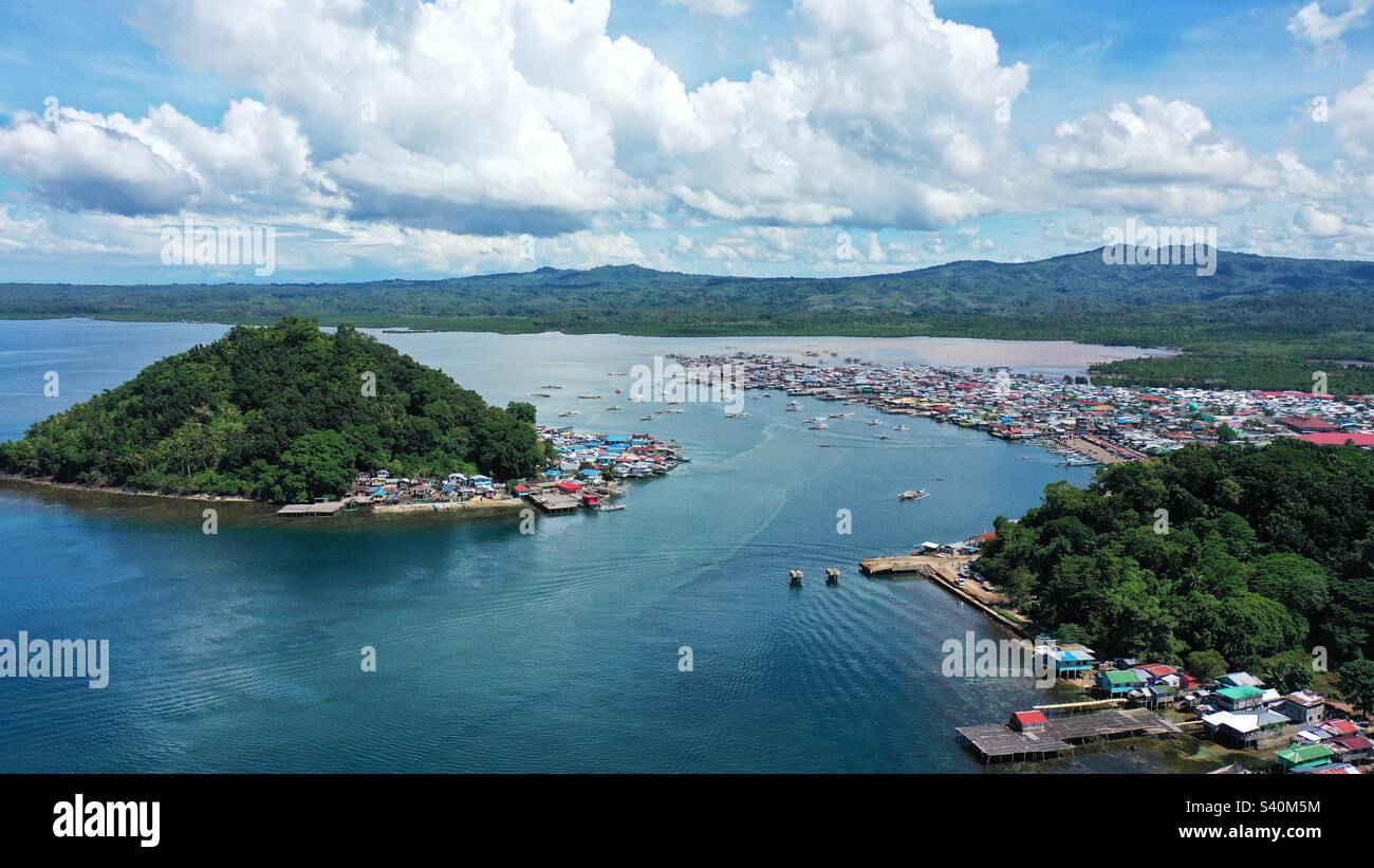 Magnifique paysage marin de Maluso, Basilan - Image de stock capturée avec un smartphone