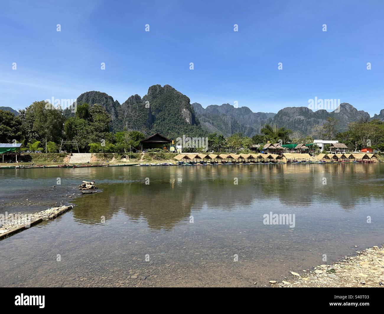 Vang Vieng , Laos Banque D'Images