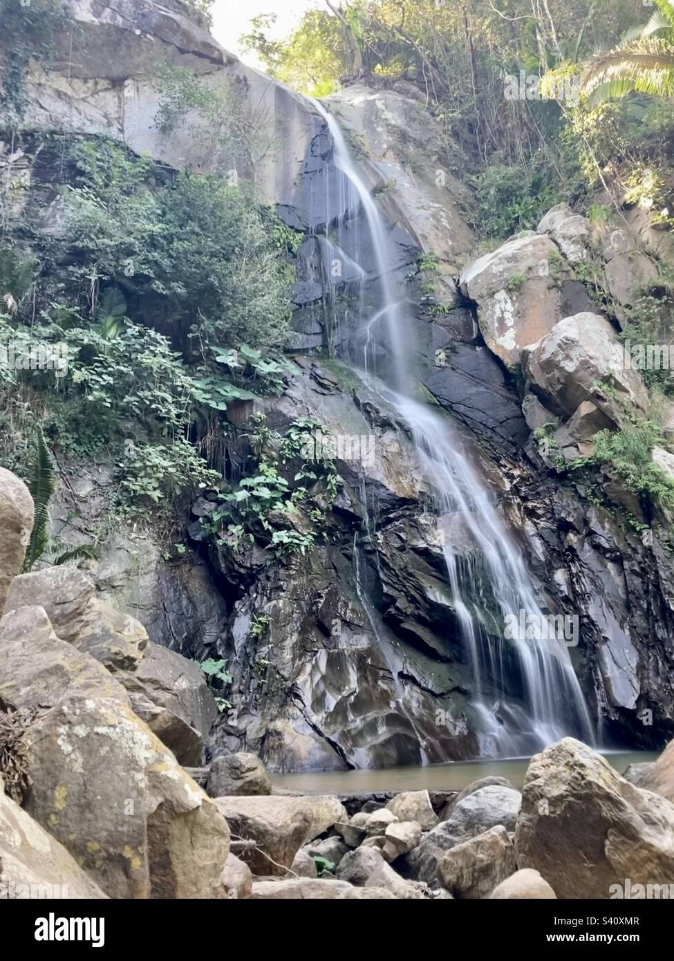 Cascade de Yelapa longue exposition. Banque D'Images