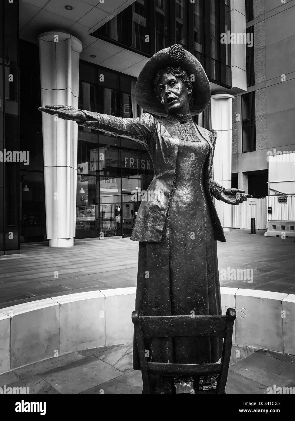 Statue d'Emmeline Pankhurst, Manchester Banque D'Images