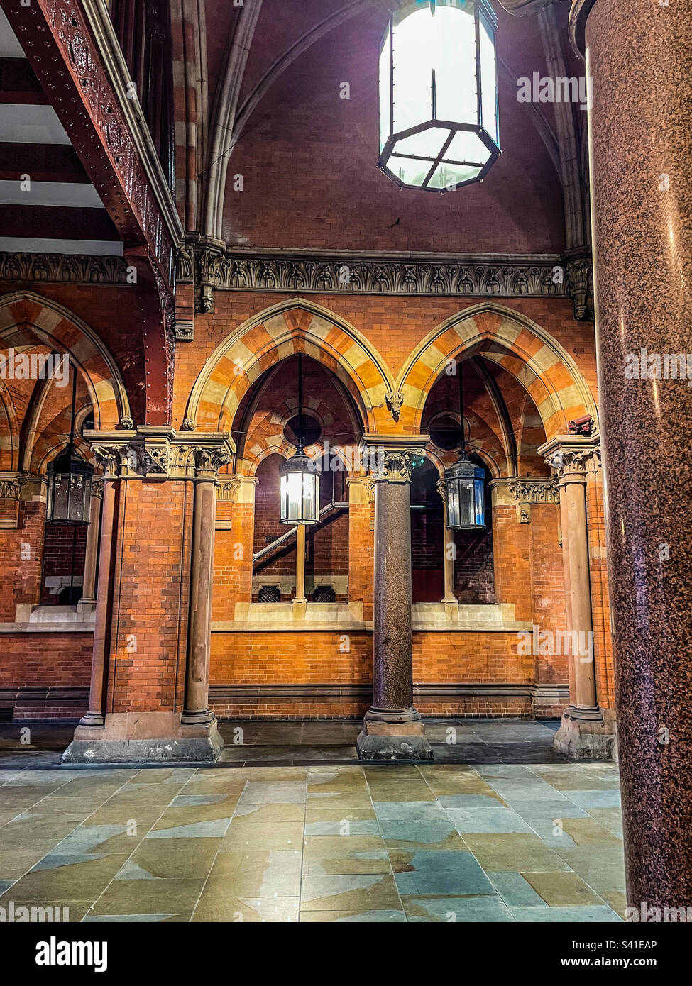 Gare de St Pancras, Londres, le jour de la grève Banque D'Images