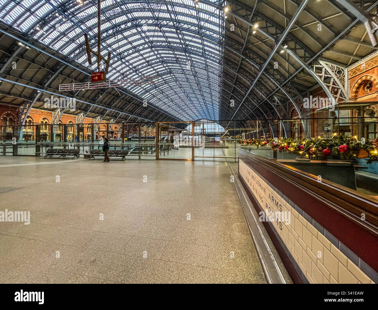 Gare de St Pancras, Londres, le jour de la grève Banque D'Images