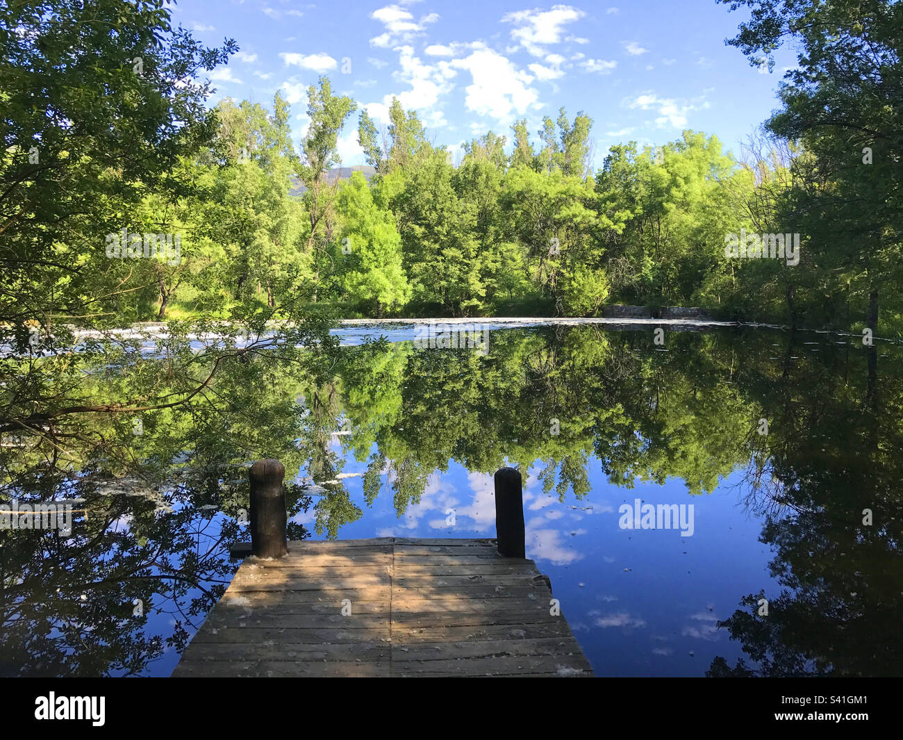 Lac. Finnish Forest, Salamanque, Espagne, province de Madrid. Banque D'Images