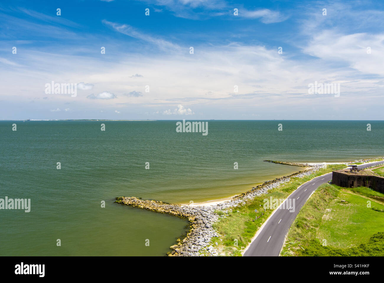 Côte est de l'île Dauphin en juin Banque D'Images