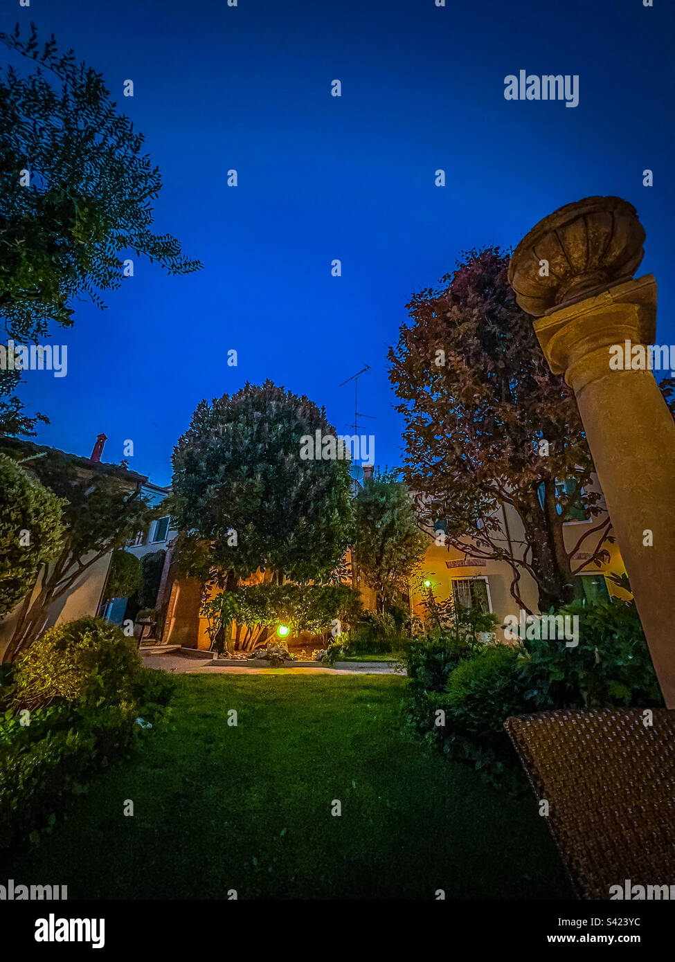 Maison, maisons, murs, roi, médiéval, historique, histoire, histoire, fisheye, large, wideangle, jardin, jardins, Banque D'Images