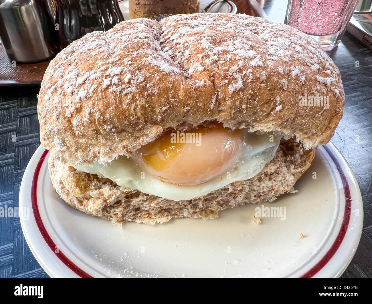 œuf frit bap Banque D'Images