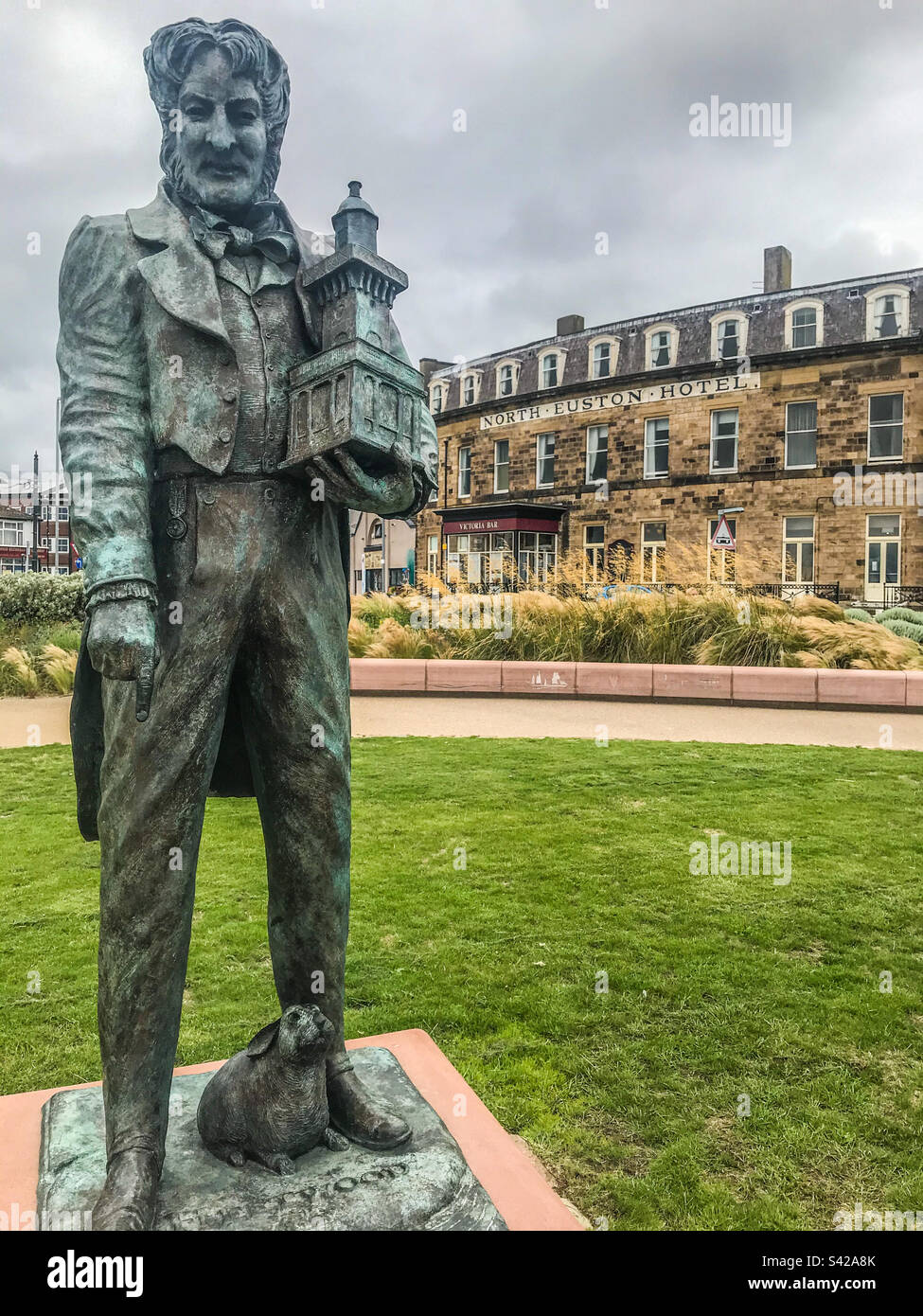 Sculpture Sir Peter Hesketh, Fleetwood Banque D'Images