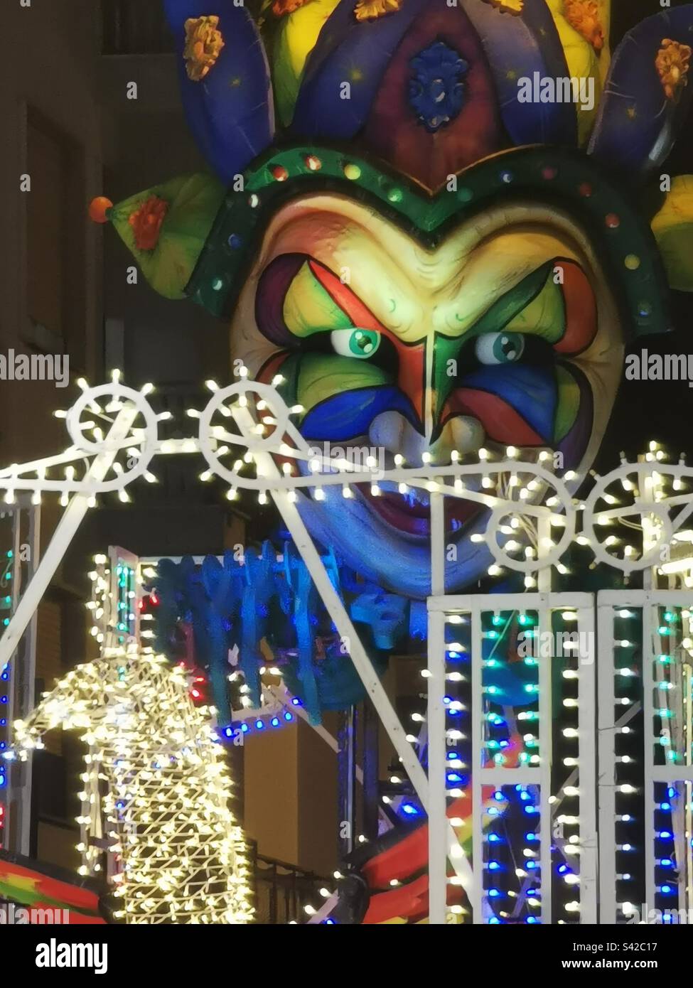 Masque Joker flottant Carnival Banque D'Images
