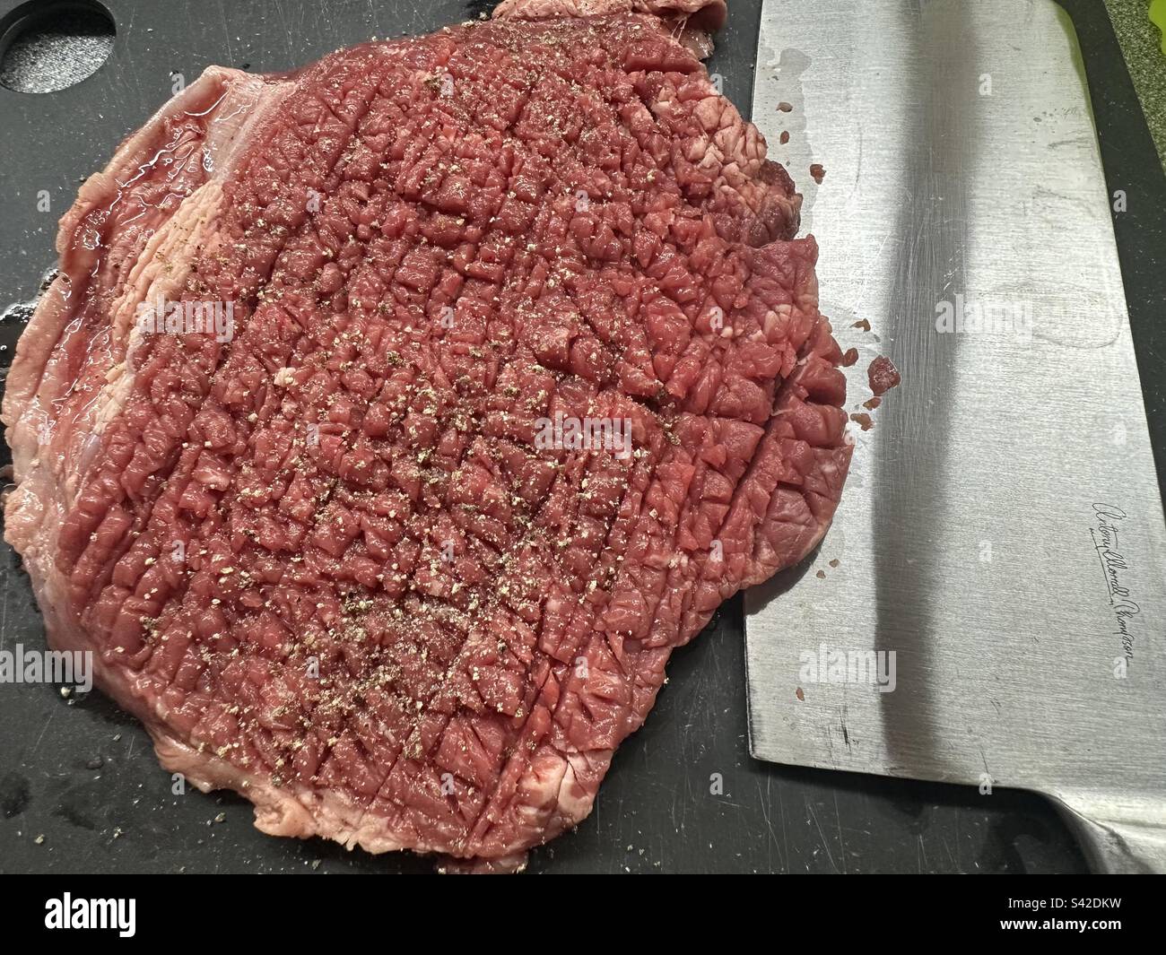 Sirloin Steak, Tenderisé, intelligent Banque D'Images