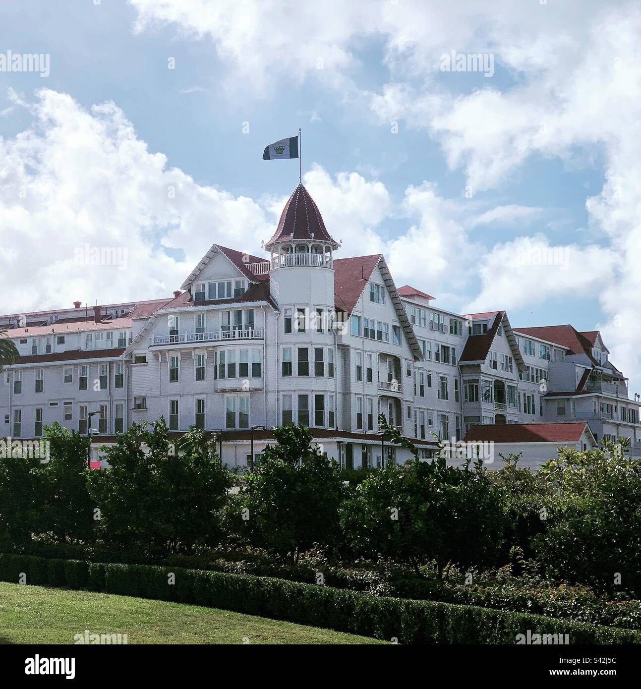 The Shore House at the Del, Hotel del Coronado, Coronado, San Diego County, Californie, États-Unis - Image de stock capturée avec un smartphone