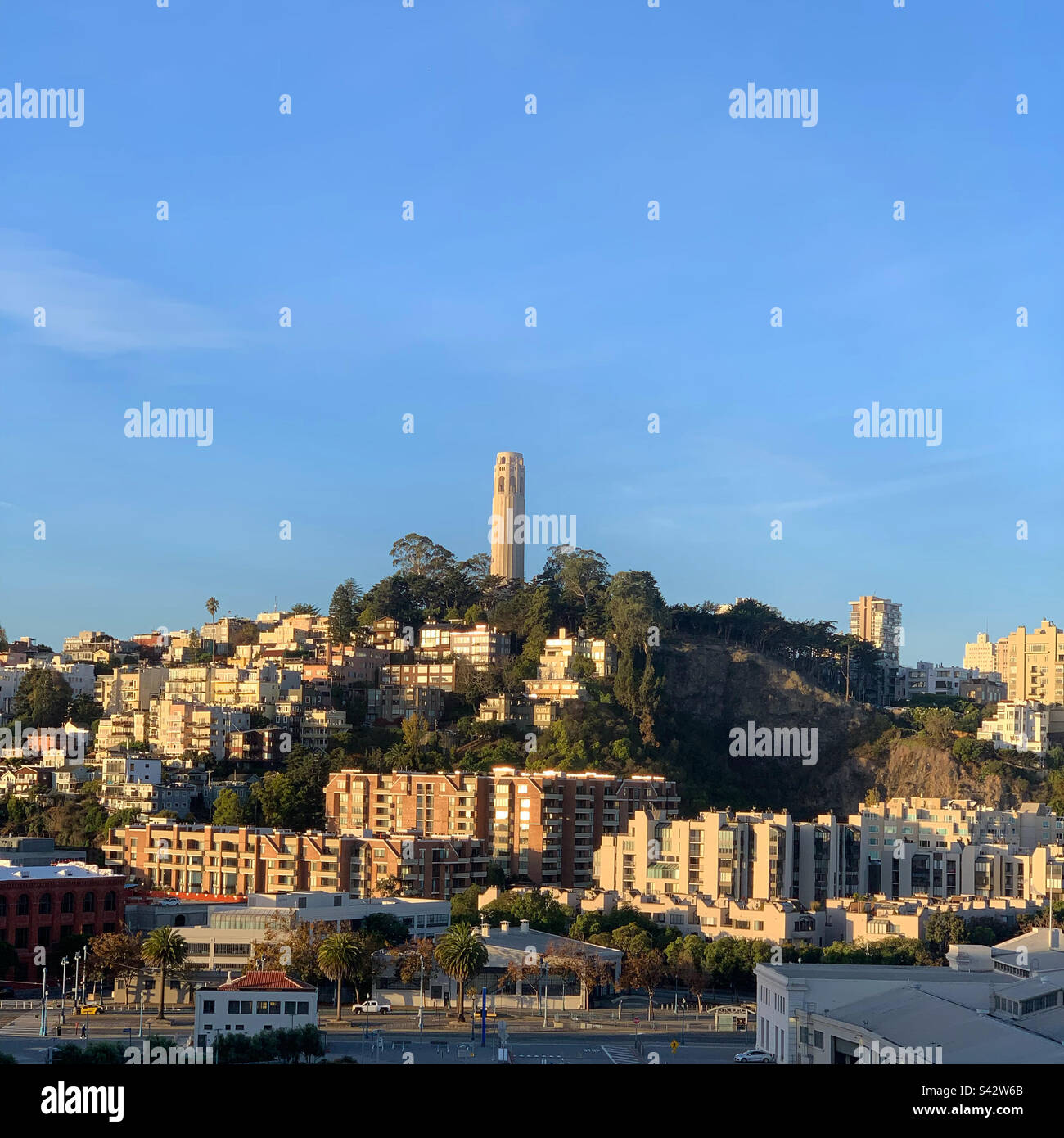 Telegraph Hill, San Francisco, Californie, États-Unis - Image de stock capturée avec un smartphone