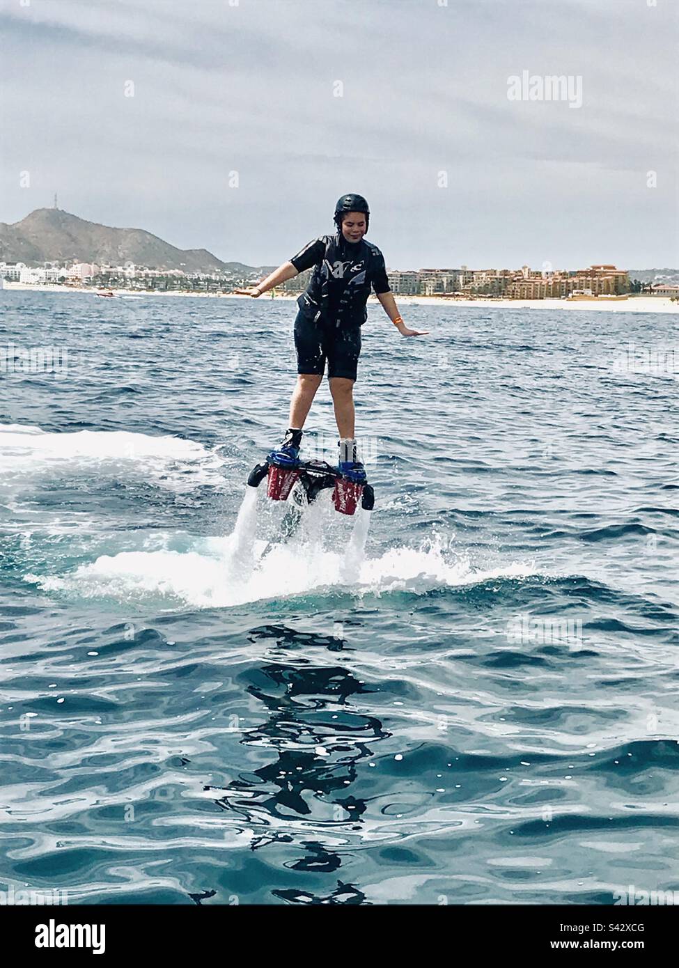 Croisière de carnaval Flyboard Rider Banque D'Images