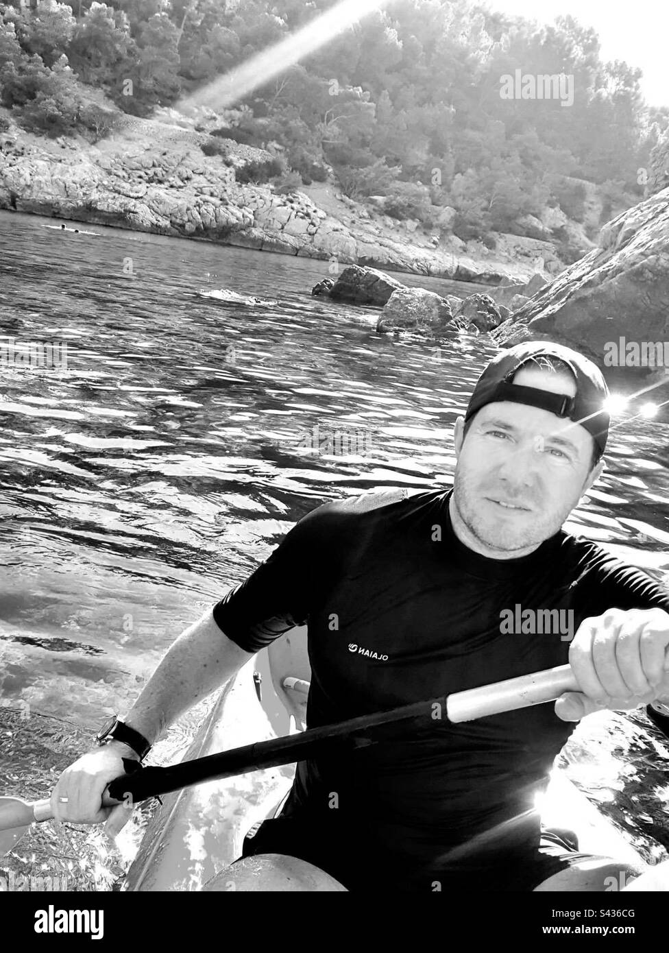 Kayak à Ibiza Banque D'Images