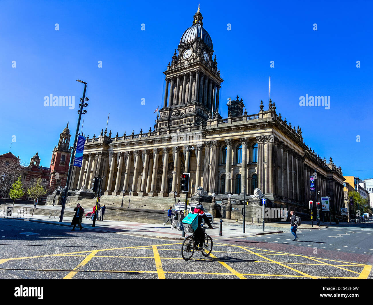 Hôtel de ville de Leeds sur le siège social dans le centre-ville de Leeds Banque D'Images