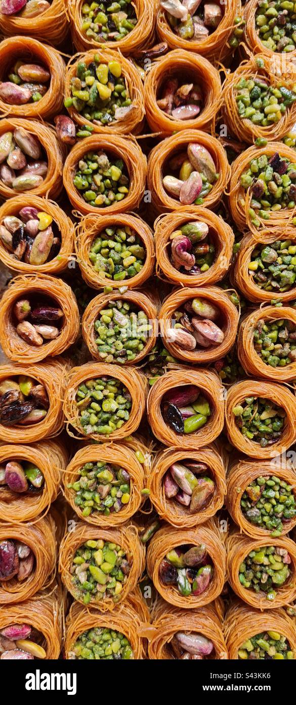 Baklava à la pistache Banque D'Images