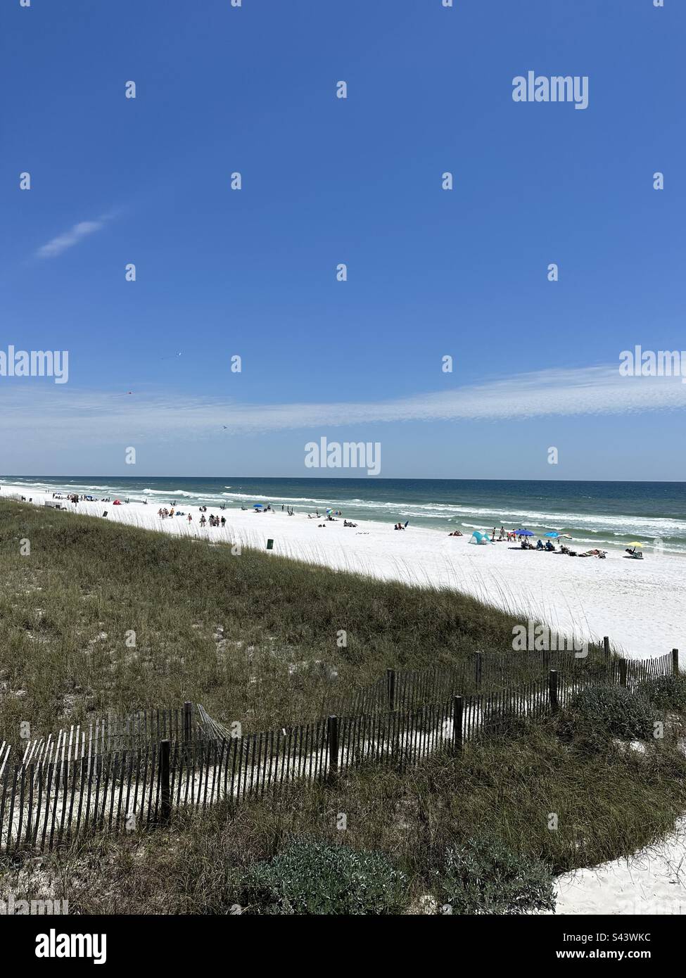 Destin, plage de sable blanc de Floride Banque D'Images