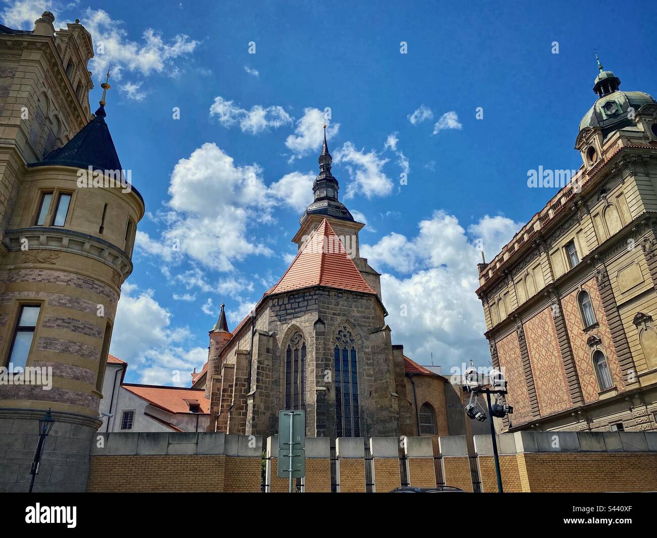 Ancien monastère franciscain dans le centre historique de Pilsen, République tchèque. Banque D'Images