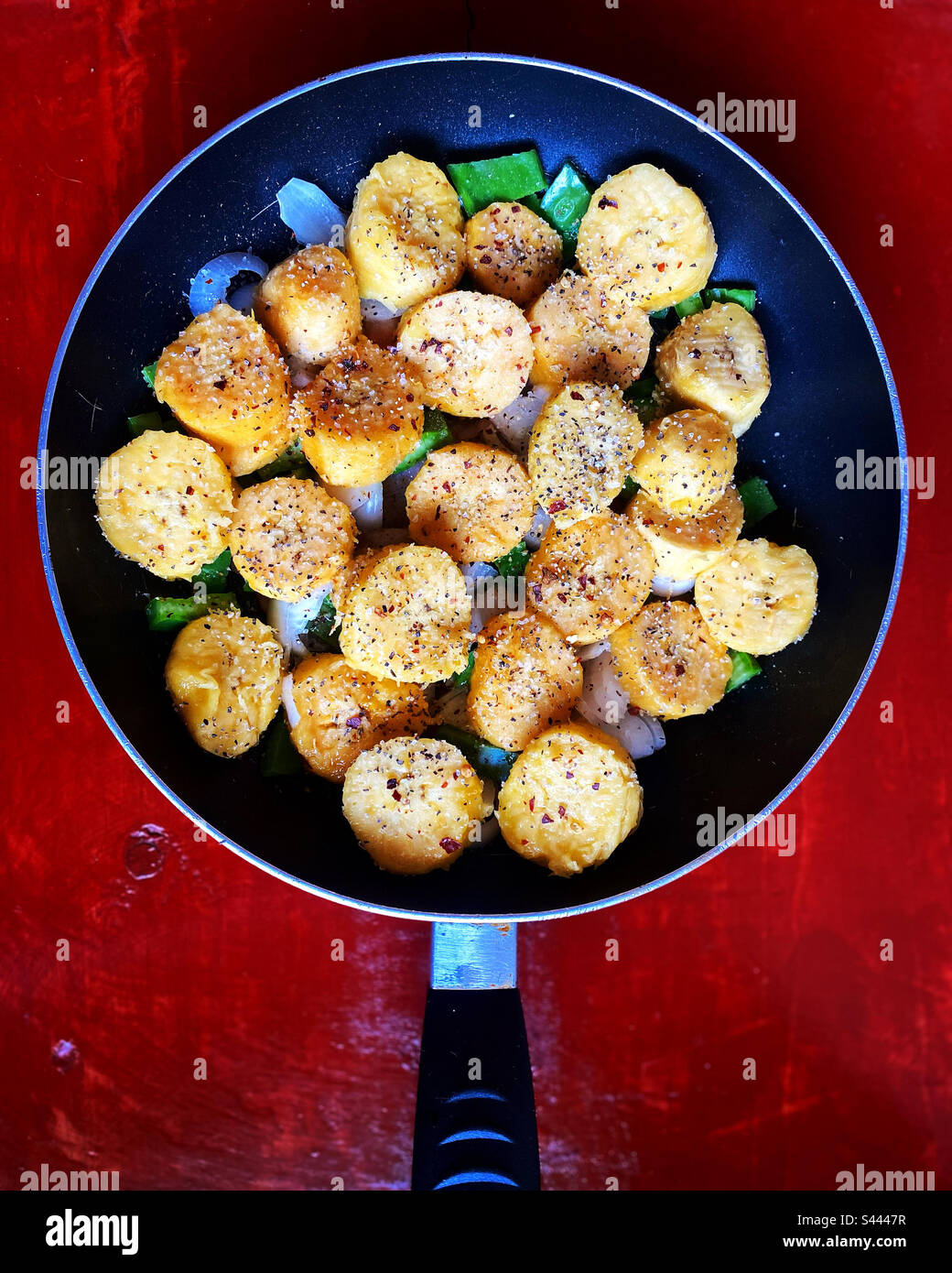 Macho de Platano ou banane prête à être grillée à Queretaro, Mexique Banque D'Images