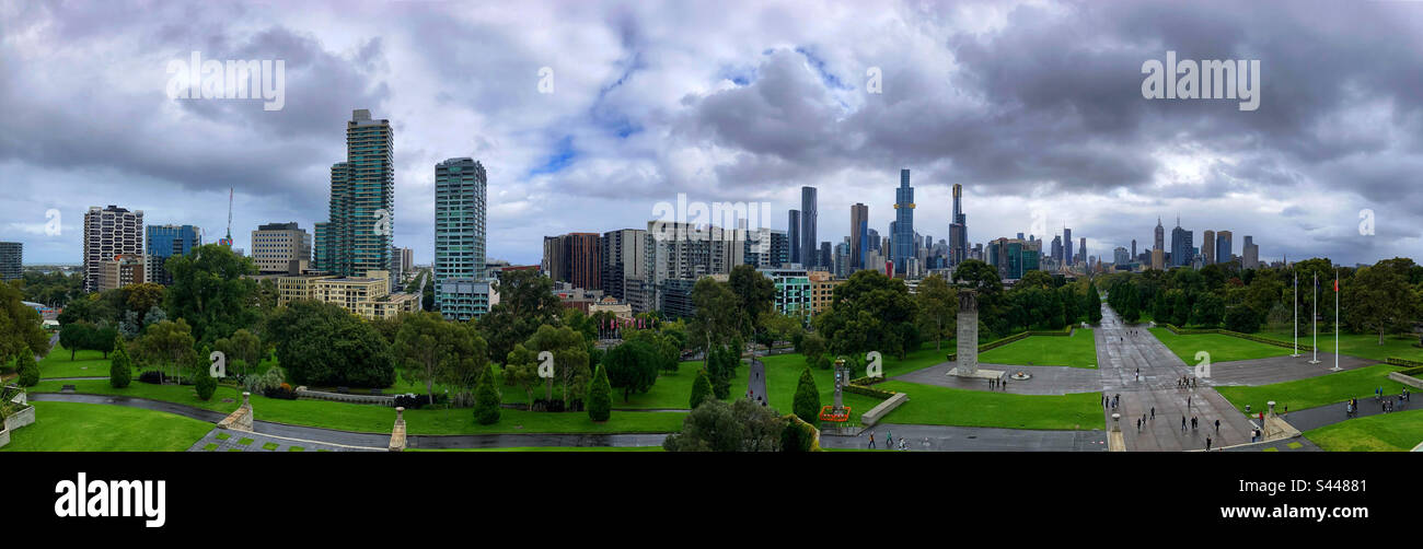 Panorama de Melbourne Victoria Australie Banque D'Images