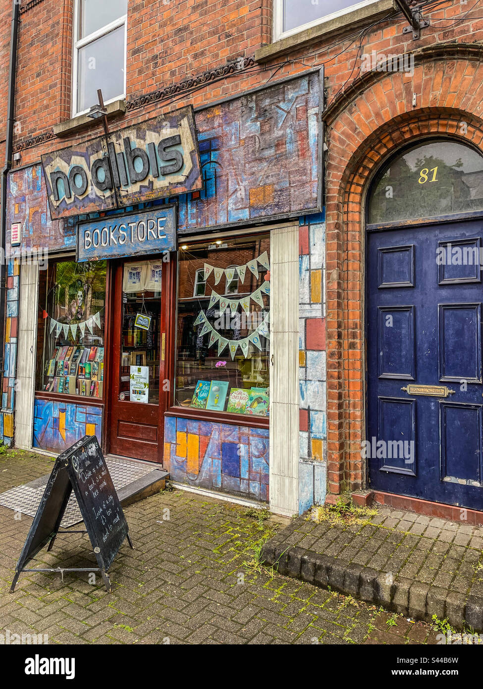 Pas de librairie alibis, Belfast Banque D'Images
