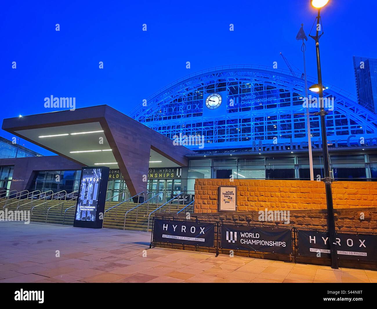 Manchester Central Convention Complex accueillant les championnats du monde Hyrox 2022/2023. Banque D'Images