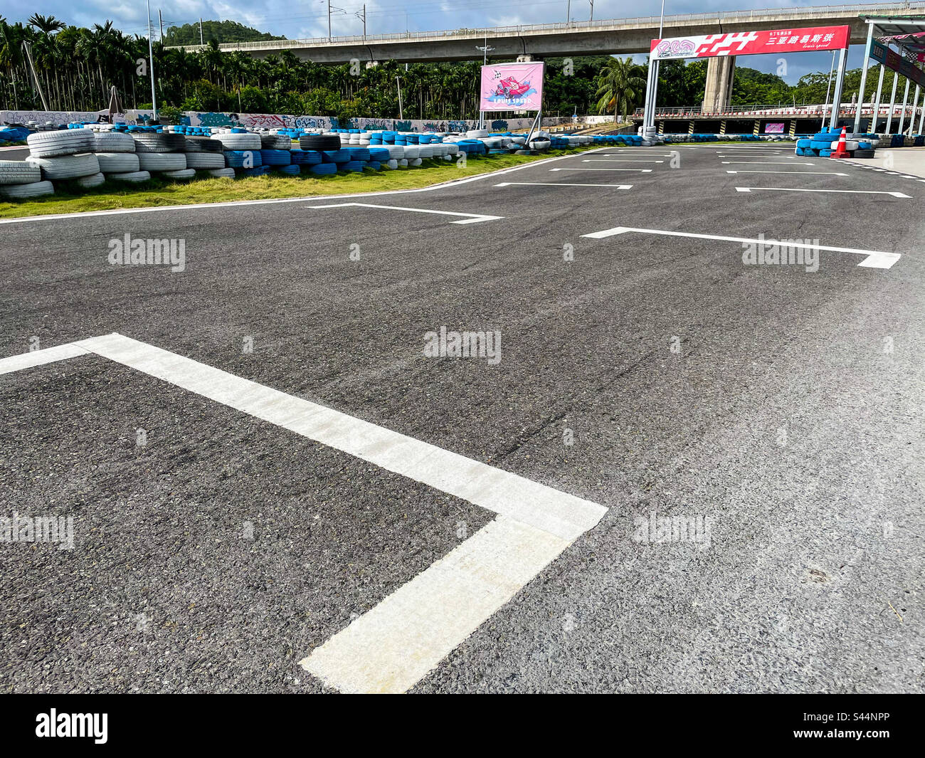 Piste de course de karting Banque D'Images
