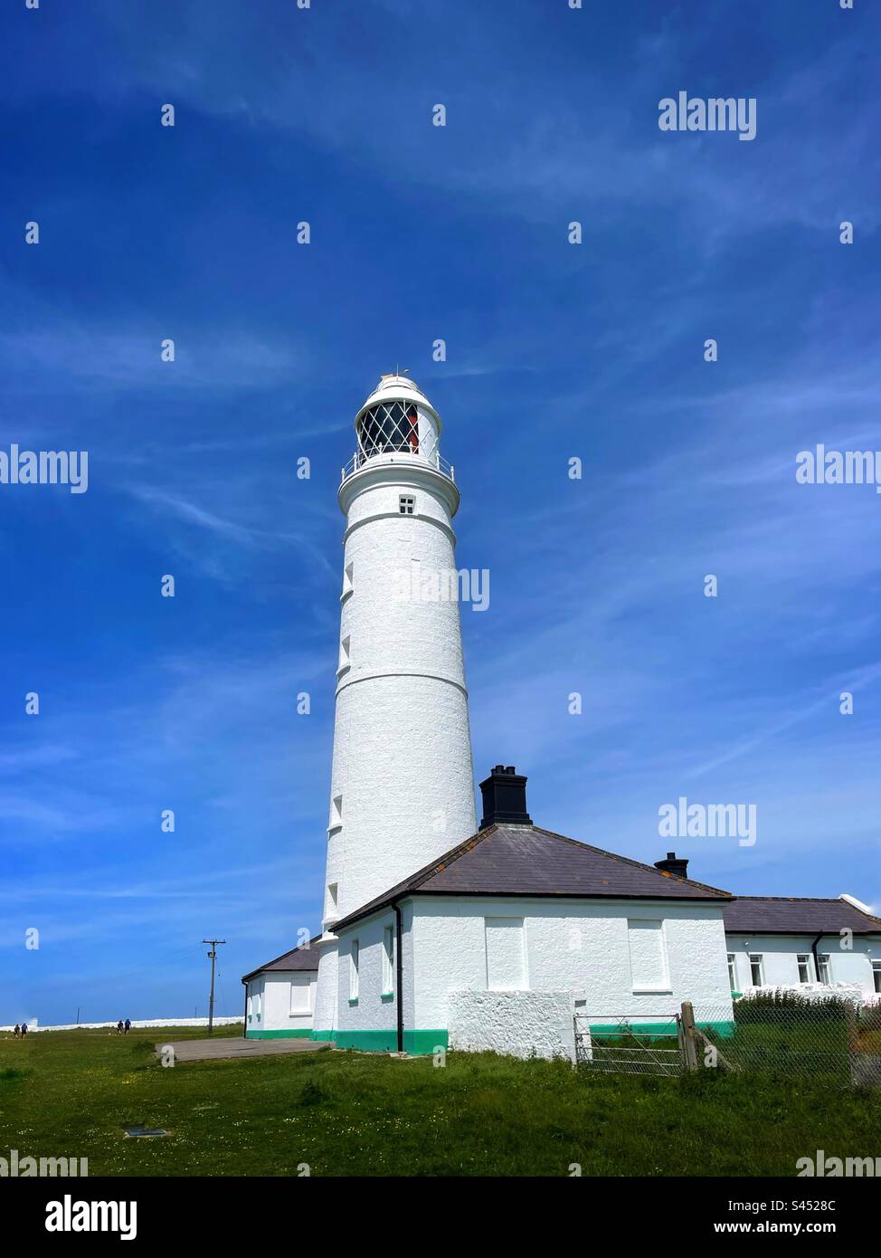 Phare de Nash point, Marcross, pays de Galles du Sud Banque D'Images