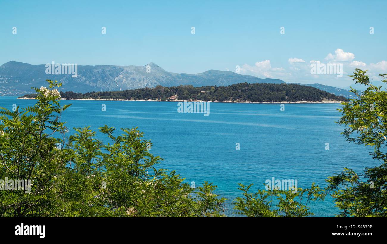 Île de Vido - Corfou, Grèce. - Image de stock capturée avec un smartphone