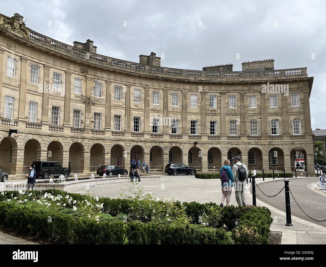 Buxton Crescent dans le Peak District, Derbyshire, Royaume-Uni Banque D'Images