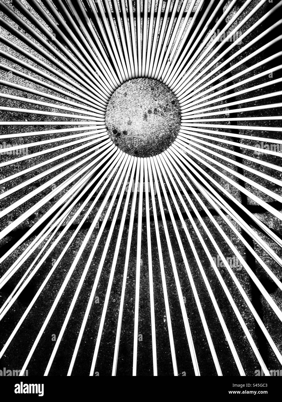 Plan abstrait d'une chaise de jardin. Banque D'Images