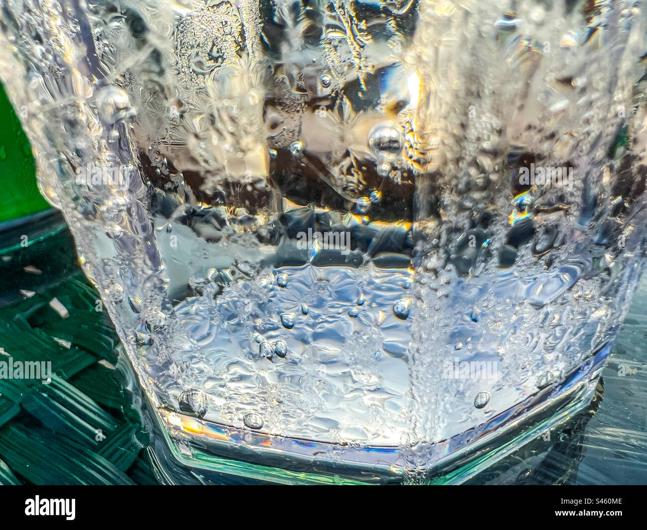Gros plan d'un verre froid Banque D'Images