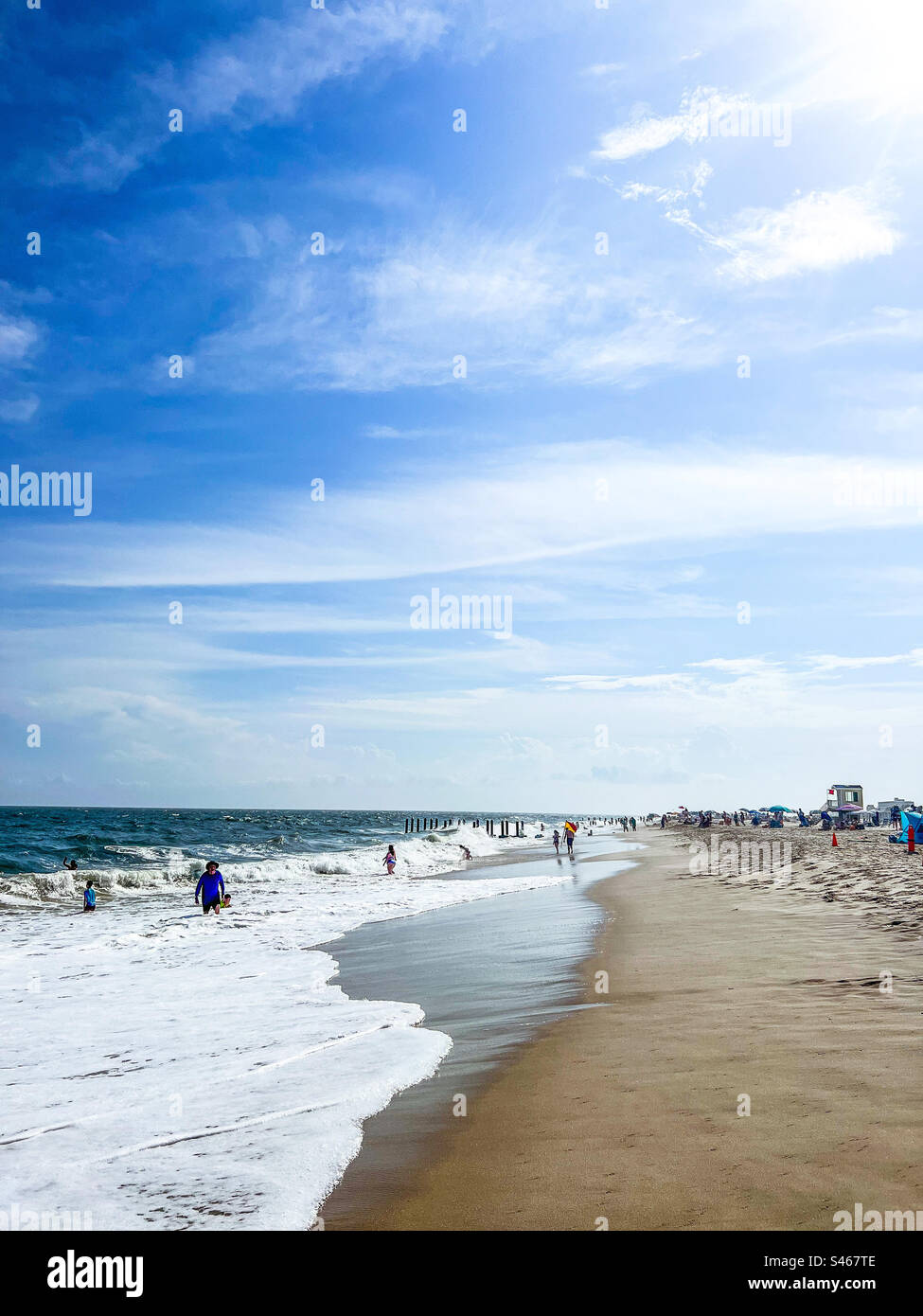 La plage de Cape May, New Jersey, le 15 juillet 2023. Banque D'Images