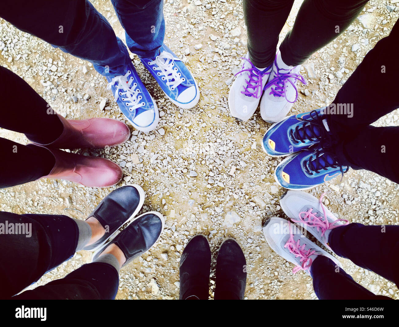 Chaussures heureuses, pieds heureux Banque D'Images