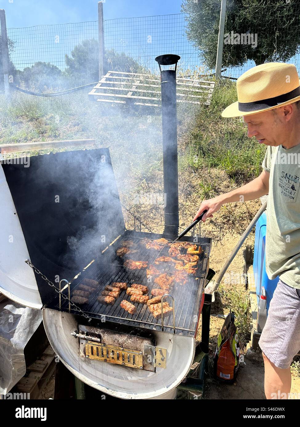 Barbecue à la campagne Banque D'Images