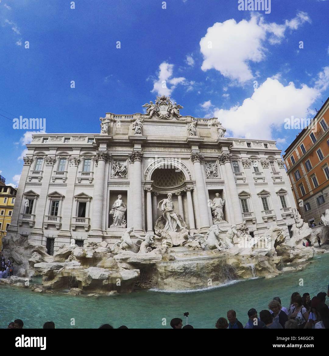 Fontana di trevi Rome Italie Banque D'Images