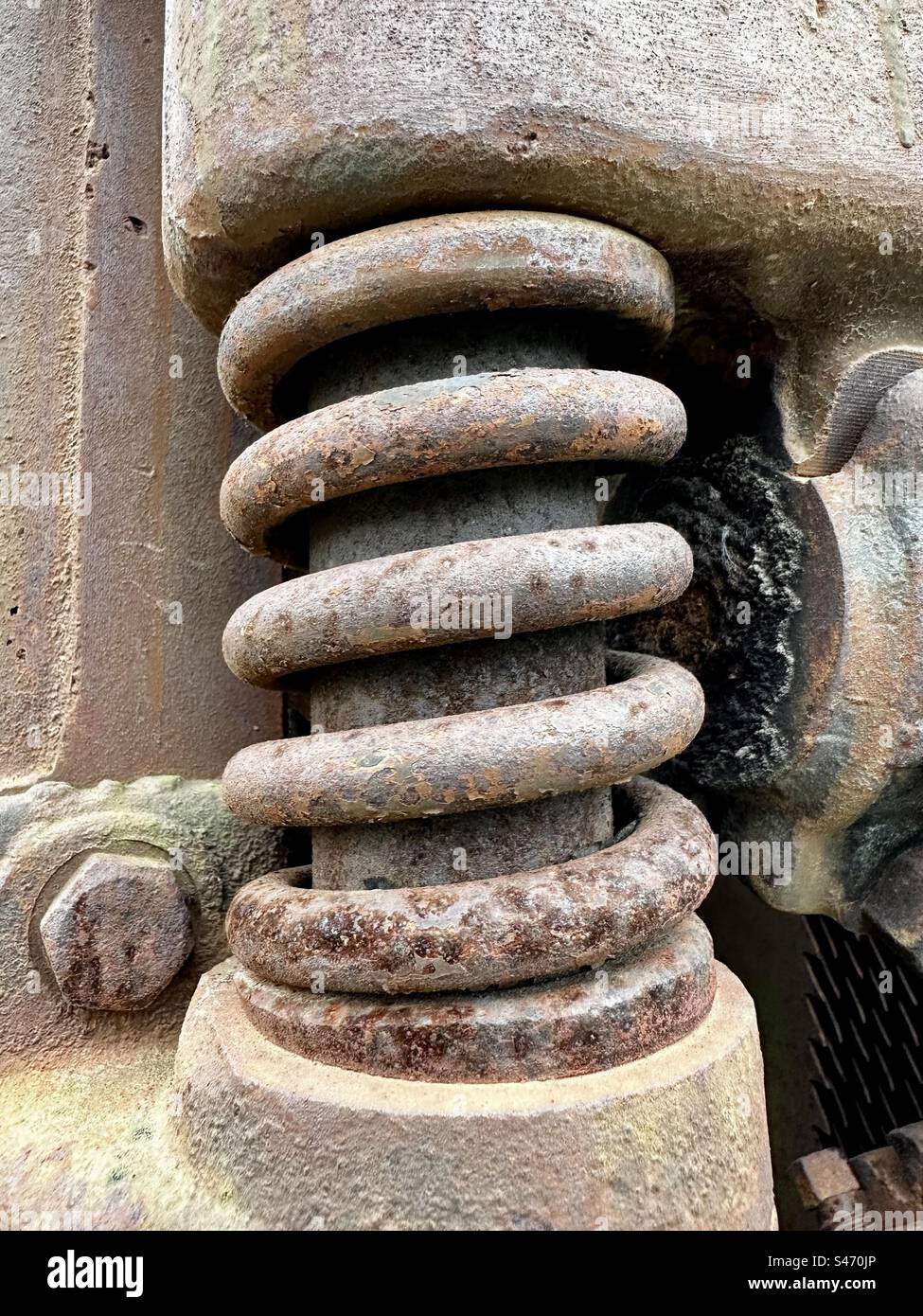 Vieux ressorts en métal rouillés Banque D'Images