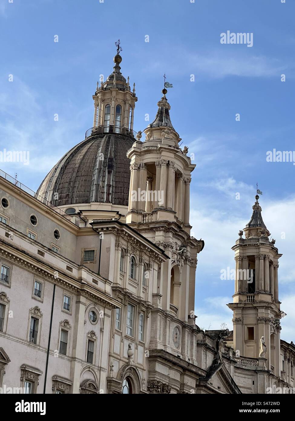 Sant'Agnese in Agonein Piazza Navona, Rome - Image de stock capturée avec un smartphone
